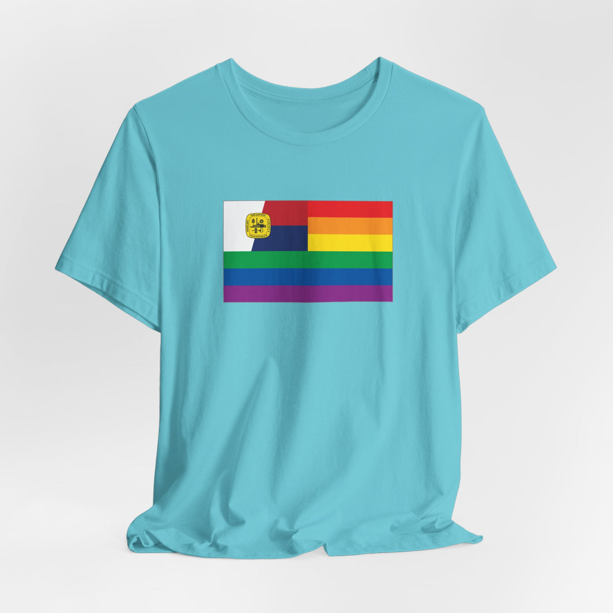 Memphis, Tennessee Rainbow Pride Flag T-shirt, Several Color Options