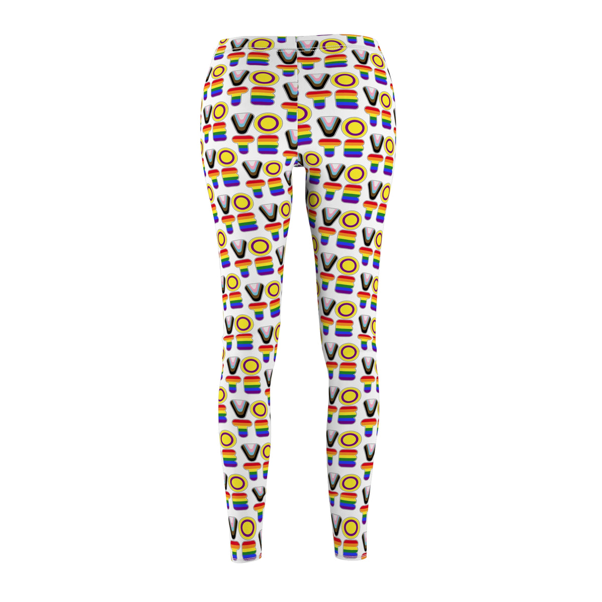VOTE Leggings - new progress pride deco on white