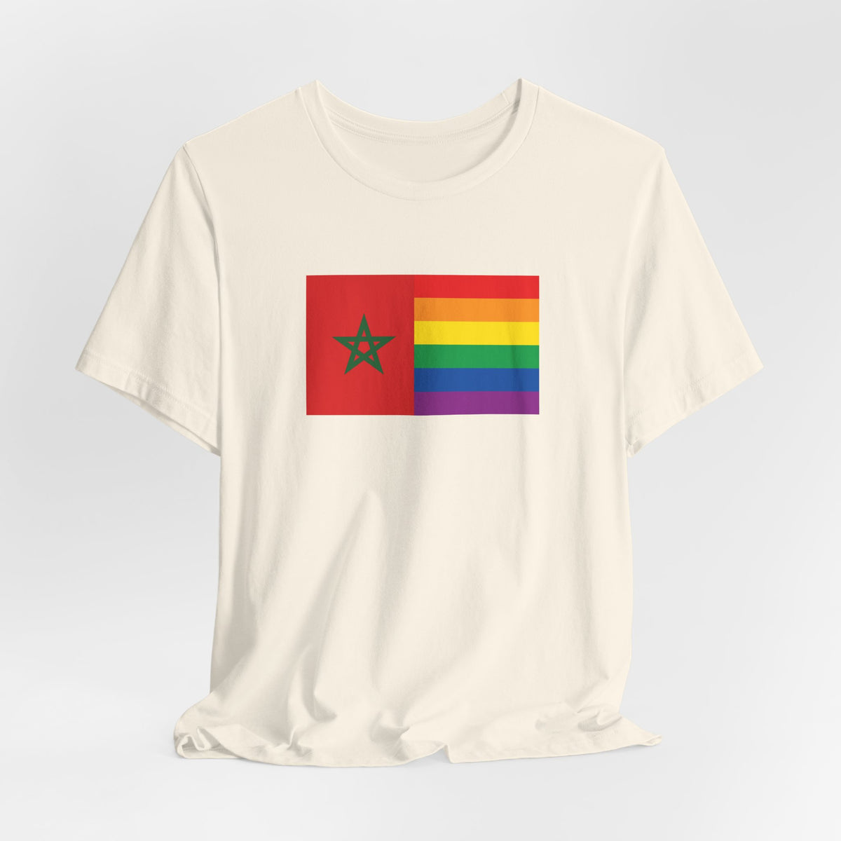 Morocco Rainbow Pride Flag T-shirt, Several Color Options
