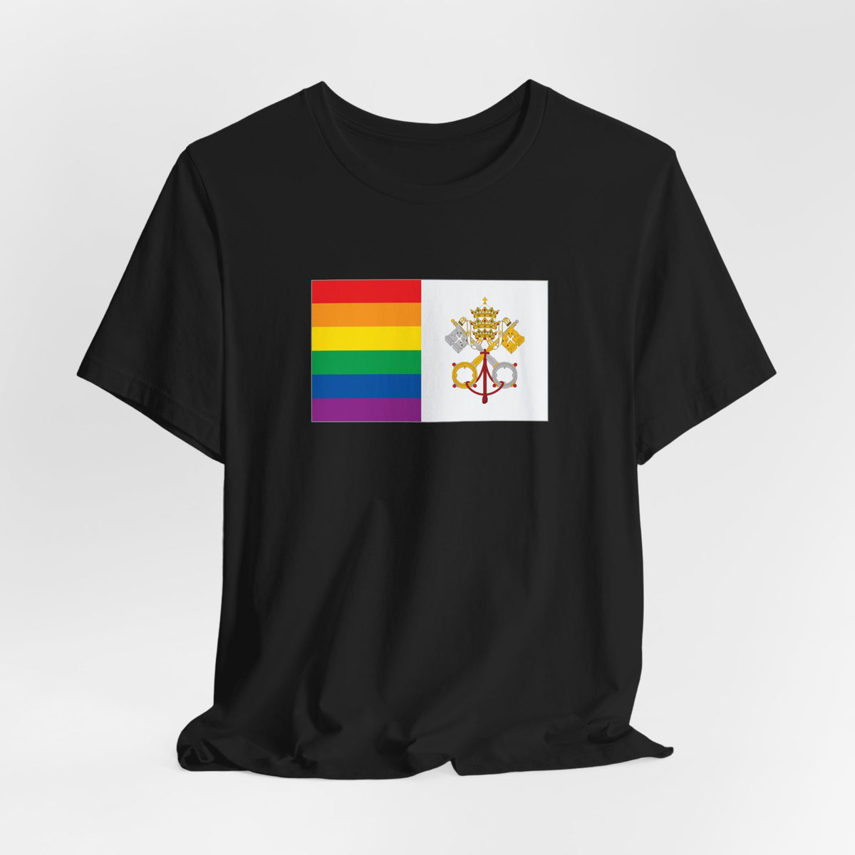 Vatican City Rainbow Pride Flag T-shirt, Several Color Options