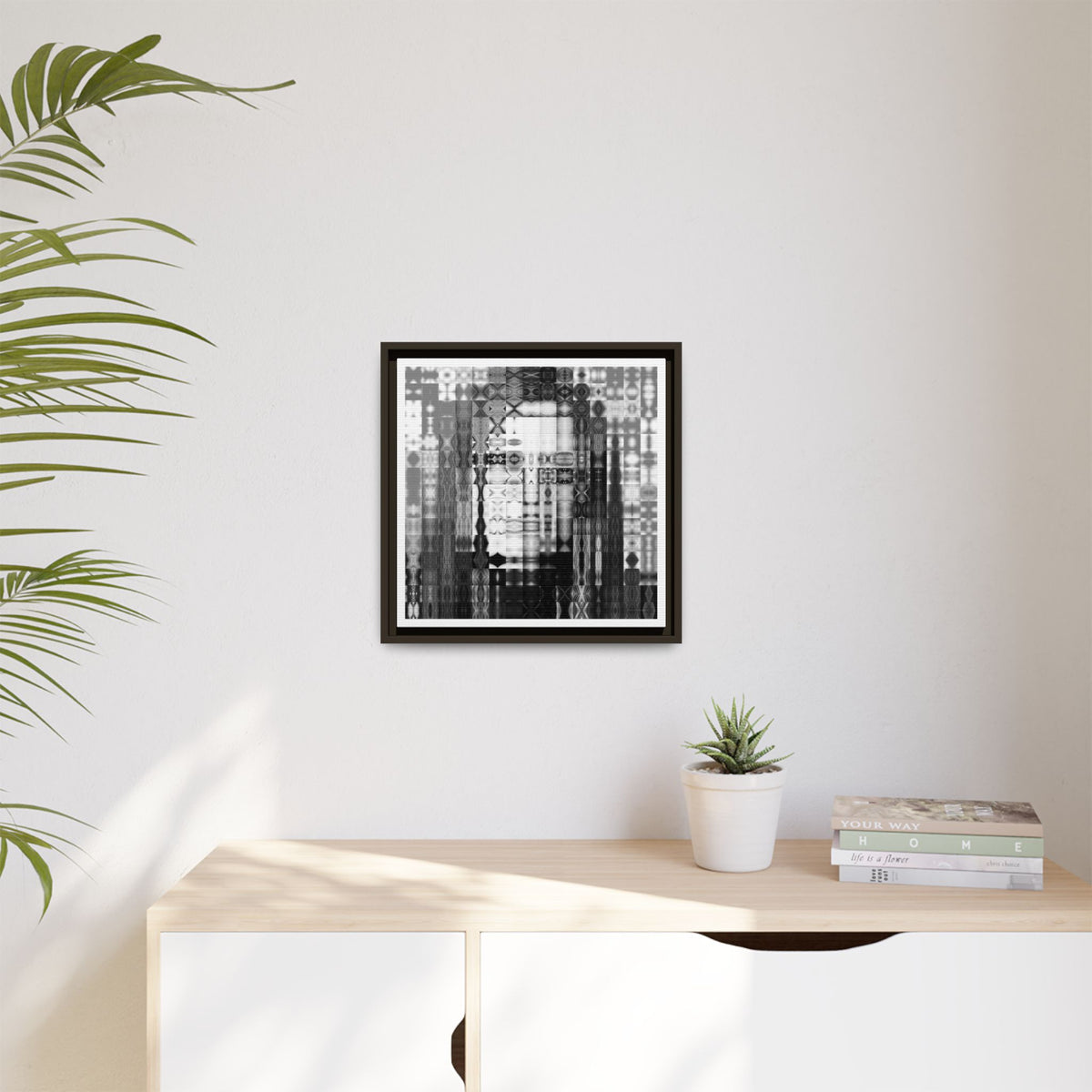 Feminist Icon Gloria Steinem Abstract Portrait Collage Art, Matte Canvas, Framed (Multi-color options)