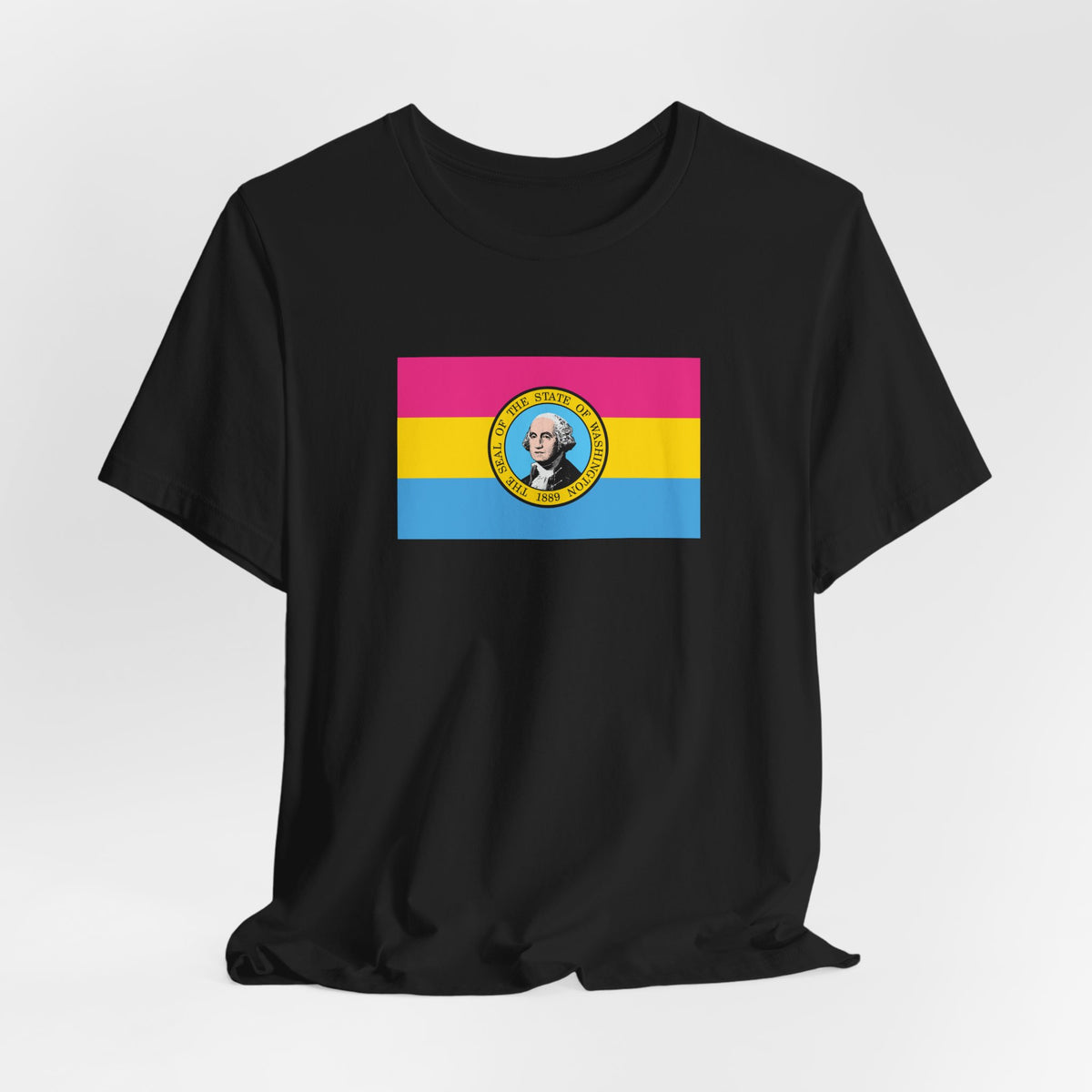 Washington Pansexual Pride Flag T-shirt, Several Color Options
