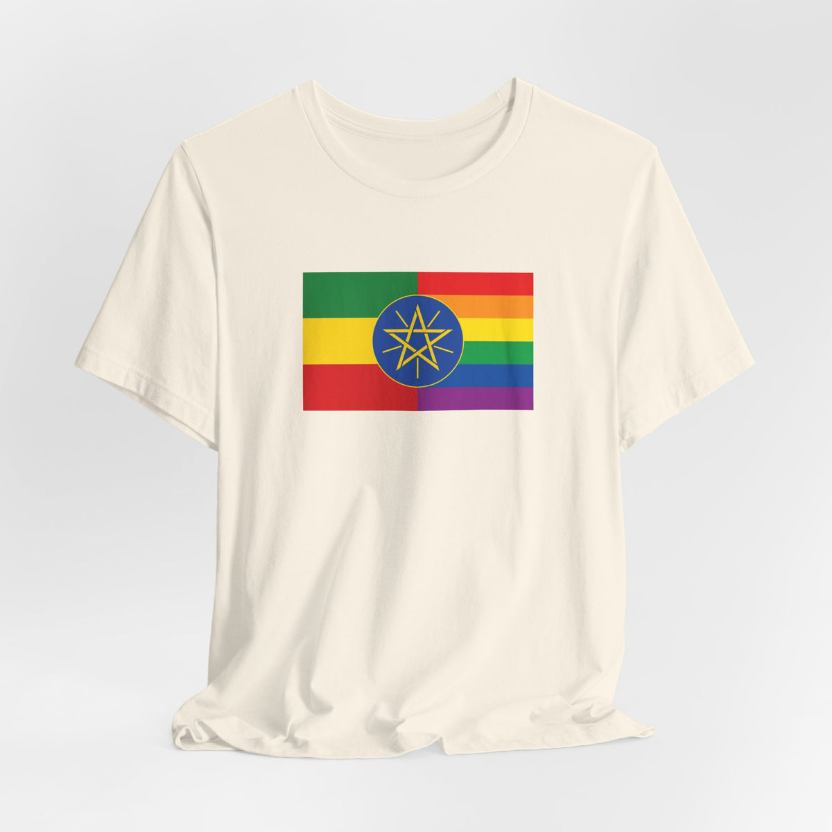 Ethiopia Rainbow Pride Flag T-shirt, Several Color Options