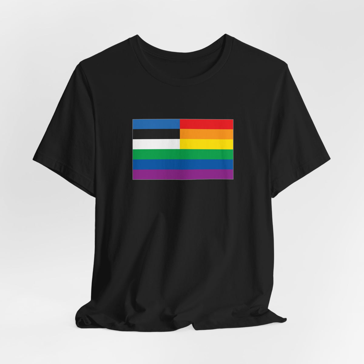 Estonia Rainbow Pride Flag T-shirt, Several Color Options