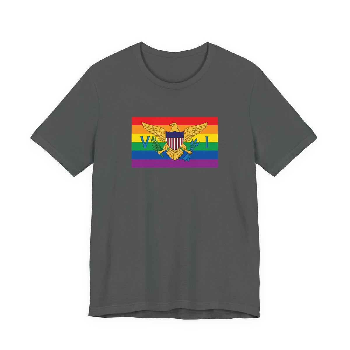 U.S. Virgin Islands Rainbow Pride Flag T-shirt, Several Color Options