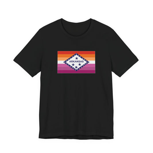 Arkansas Lesbian Pride Flag T-shirt, Several Color Options