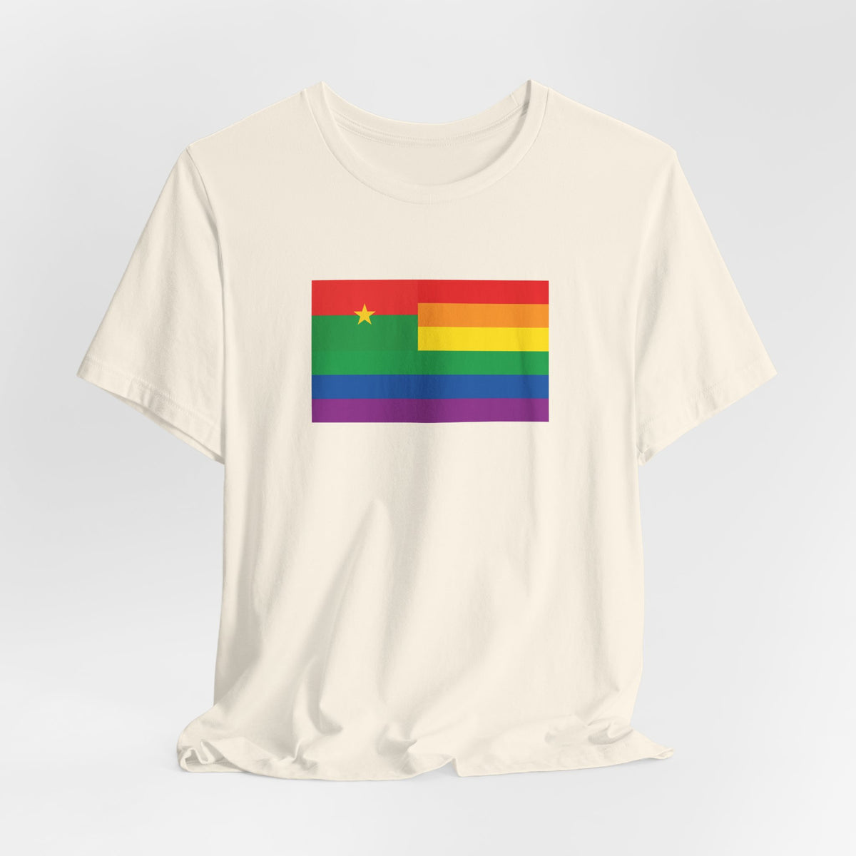 Burkina Faso Rainbow Pride Flag T-shirt, Several Color Options