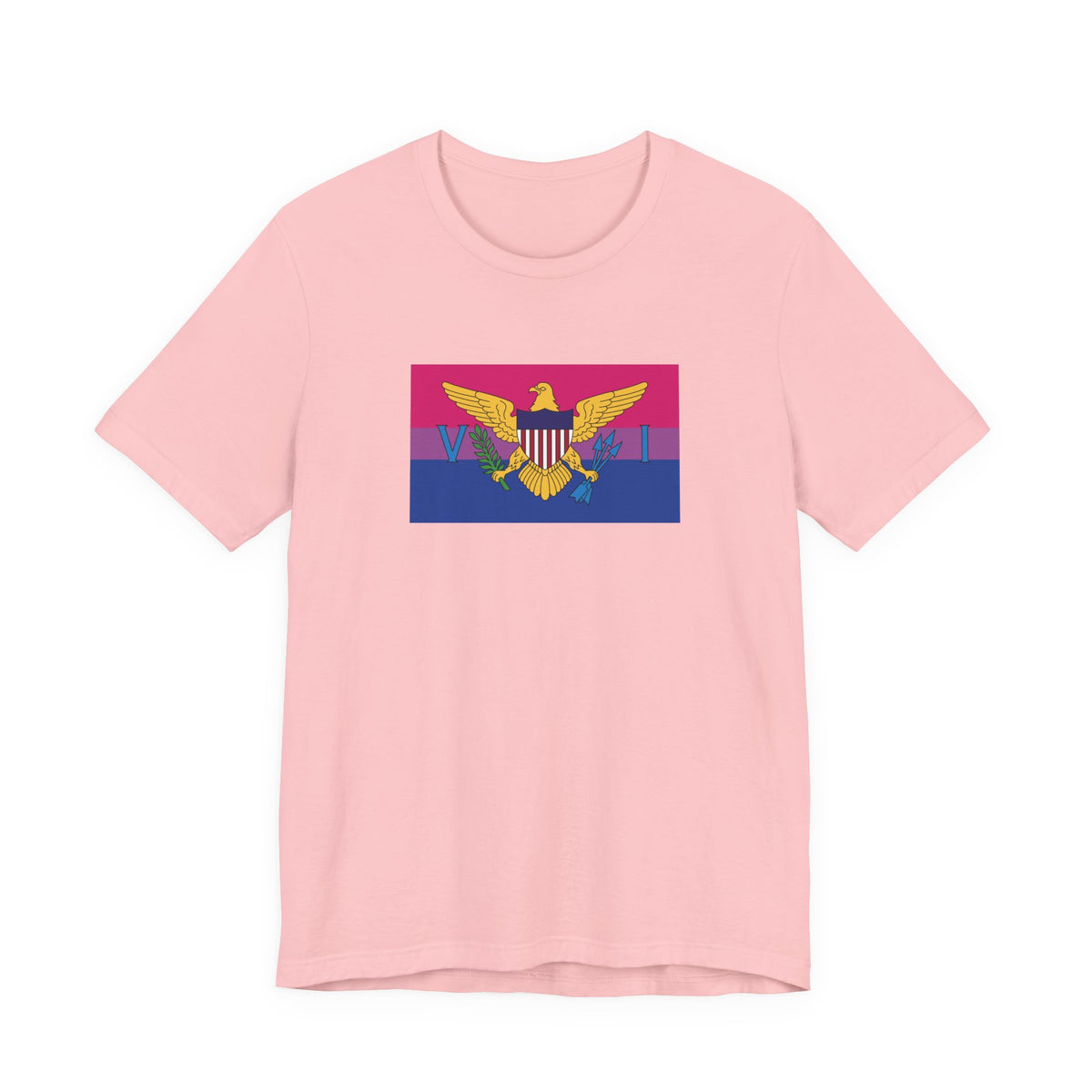 U.S. Virgin Islands Bisexual Pride Flag T-shirt, Several Color Options