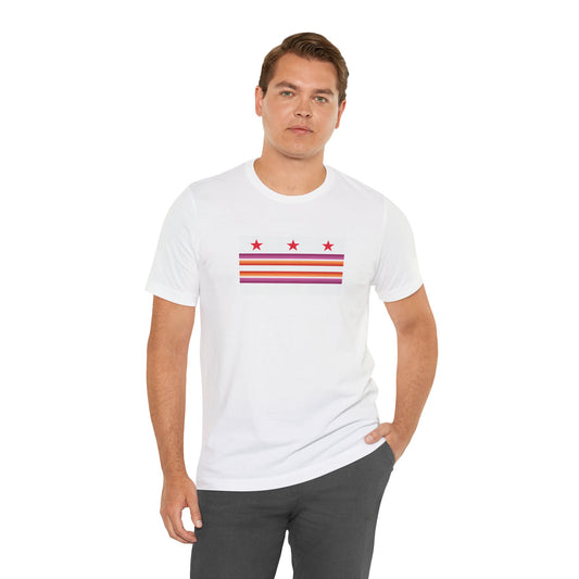 Washington, D.C. Lesbian Pride Flag T-shirt, Several Color Options