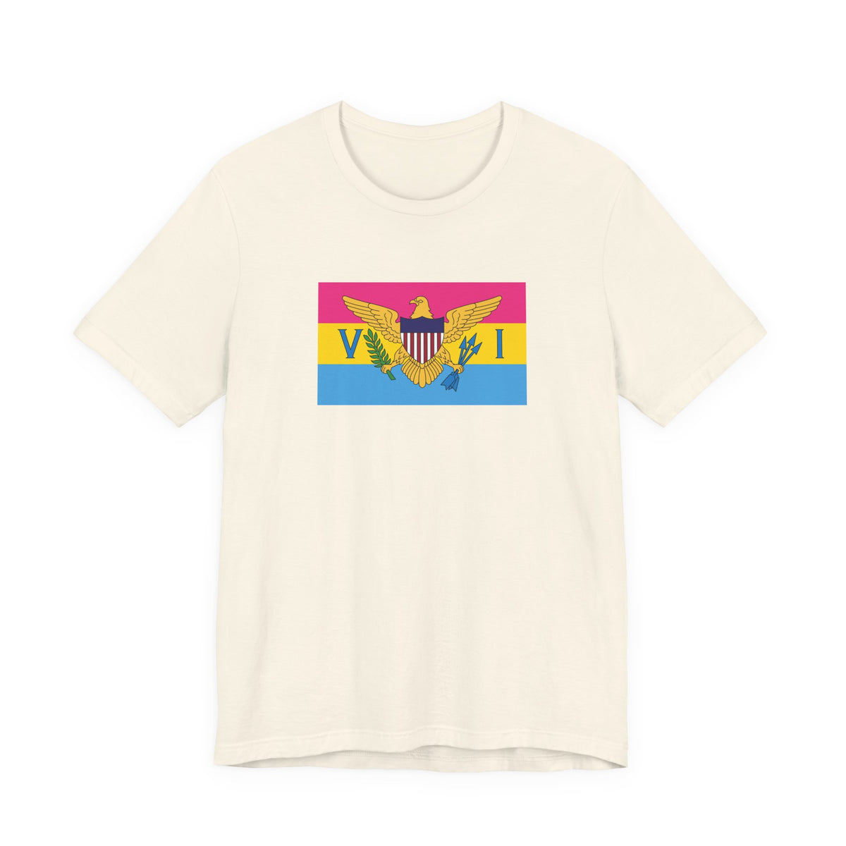 U.S. Virgin Islands Pansexual Pride Flag T-shirt, Several Color Options