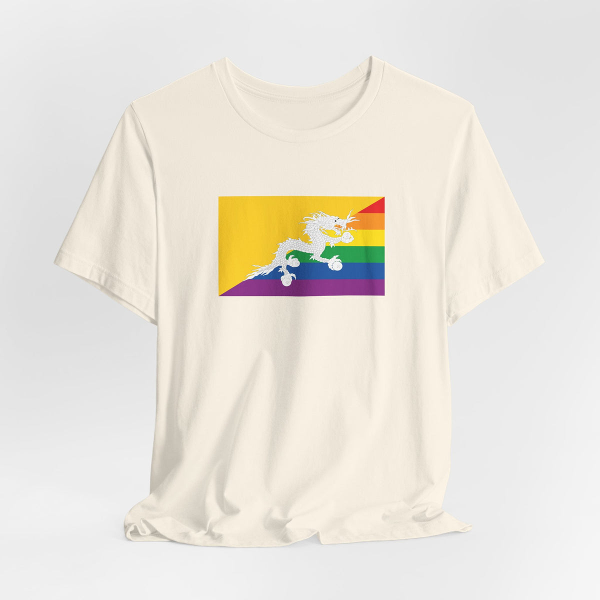 Bhutan Rainbow Pride Flag T-shirt, Several Color Options