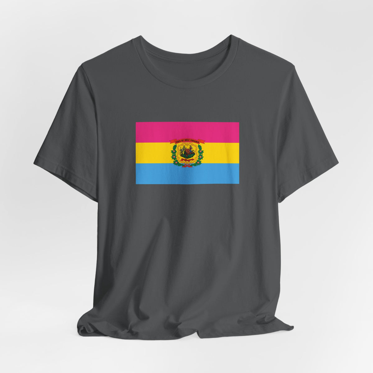 West Virginia Pansexual Pride Flag T-shirt, Several Color Options