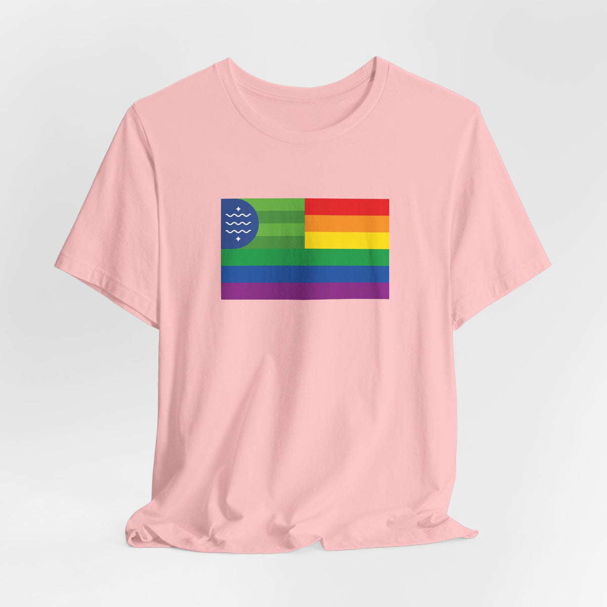 Bellingham, Washington Rainbow Pride Flag T-shirt, Several Color Options