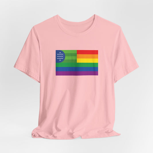 Bellingham, Washington Rainbow Pride Flag T-shirt, Several Color Options