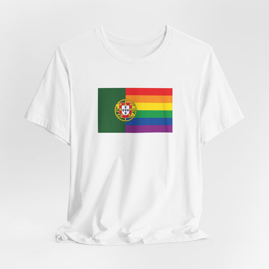Portugal Rainbow Pride Flag T-shirt, Several Color Options