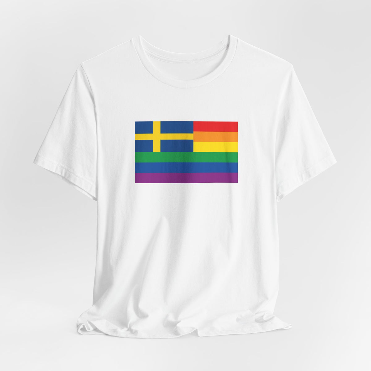 Sweden Rainbow Pride Flag T-shirt, Several Color Options