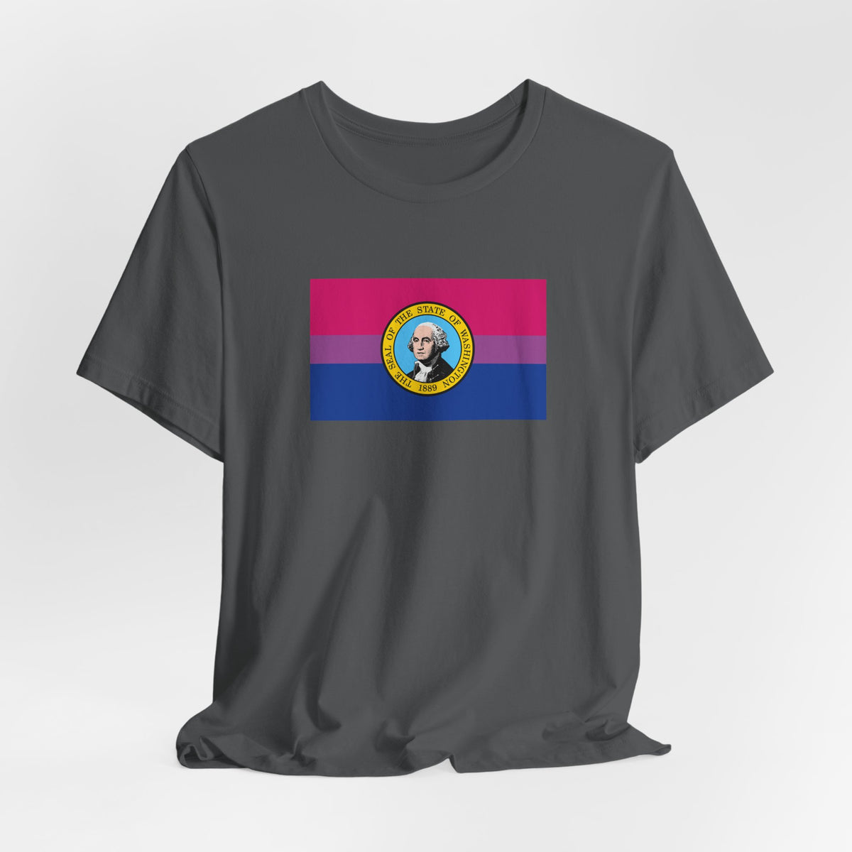 Washington Bisexual Pride Flag T-shirt, Several Color Options