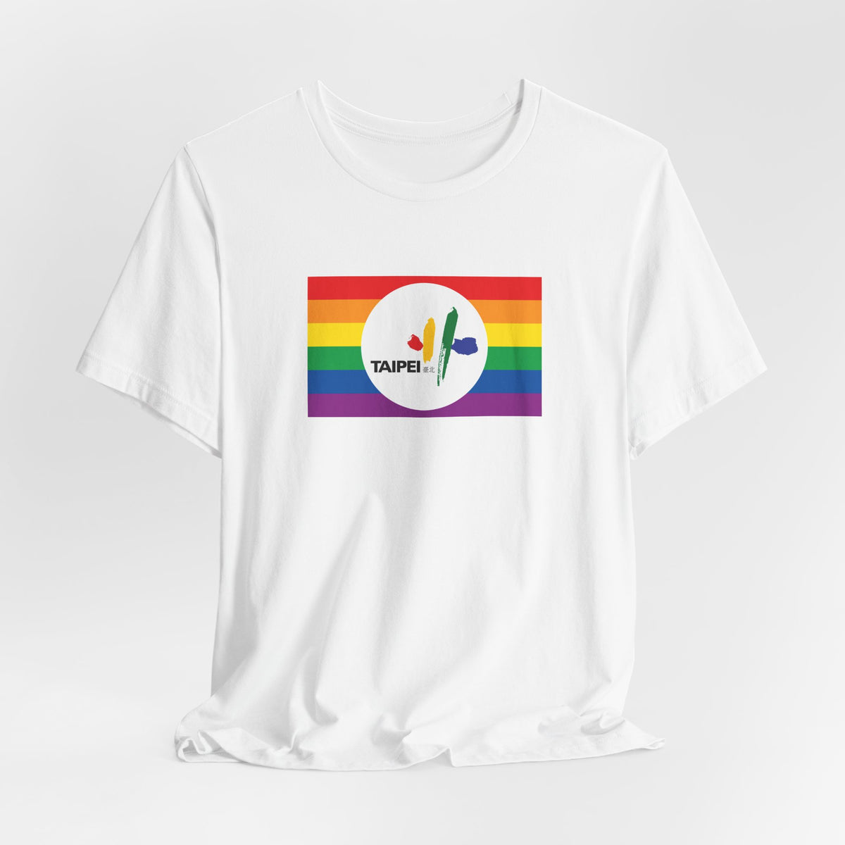 Taipei, Taiwan Rainbow Pride Flag T-shirt, Several Color Options