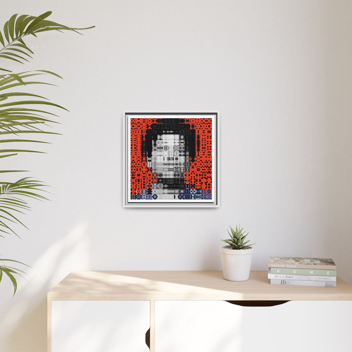 Iconic Foundational Feminist icon Audre Lorde Abstract Portrait Collage Art, Matte Canvas, Framed (Multi-color options)