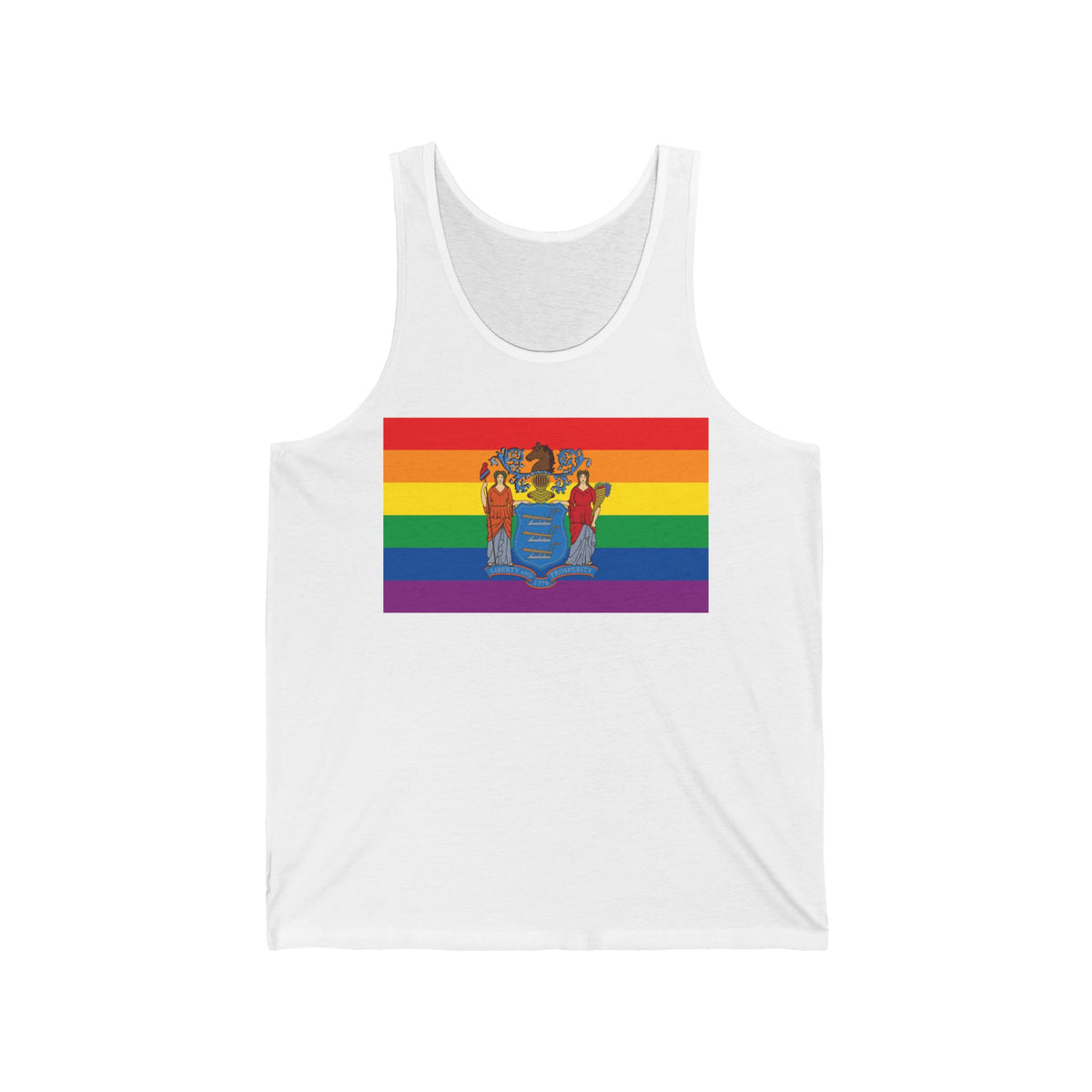 New Jersey Rainbow Pride Flag Jersey Tank