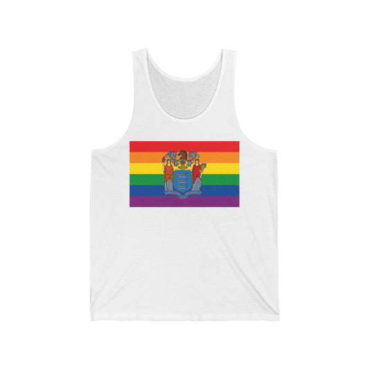 New Jersey Rainbow Pride Flag Jersey Tank
