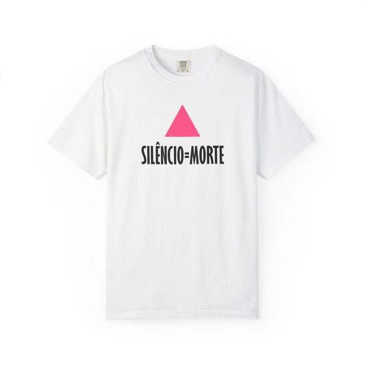 SILENCE = DEATH (Portuguese) Iconic Graphic Tee, White