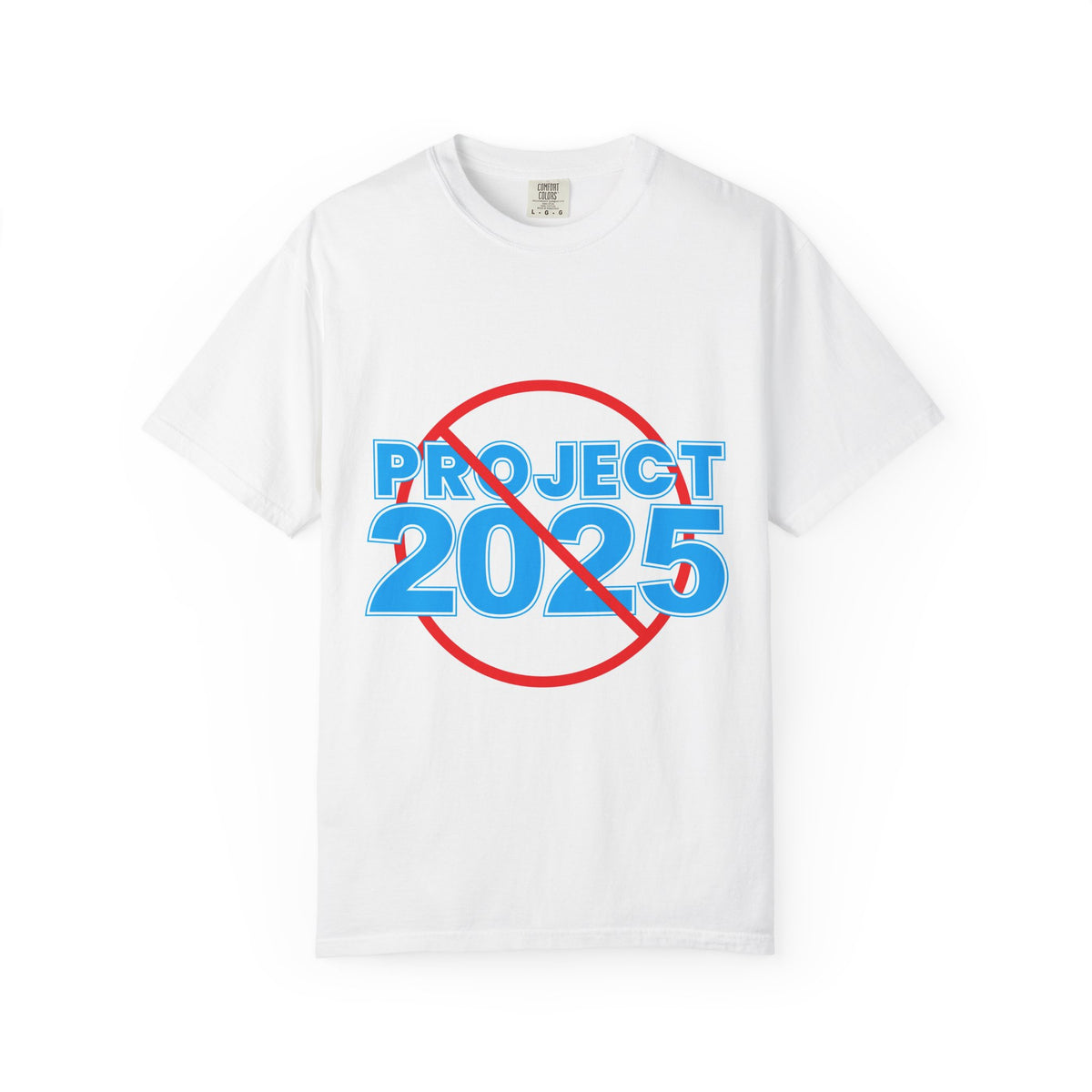NO PROJECT 2025 Universal Sized Garment-Dyed T-Shirt -  White