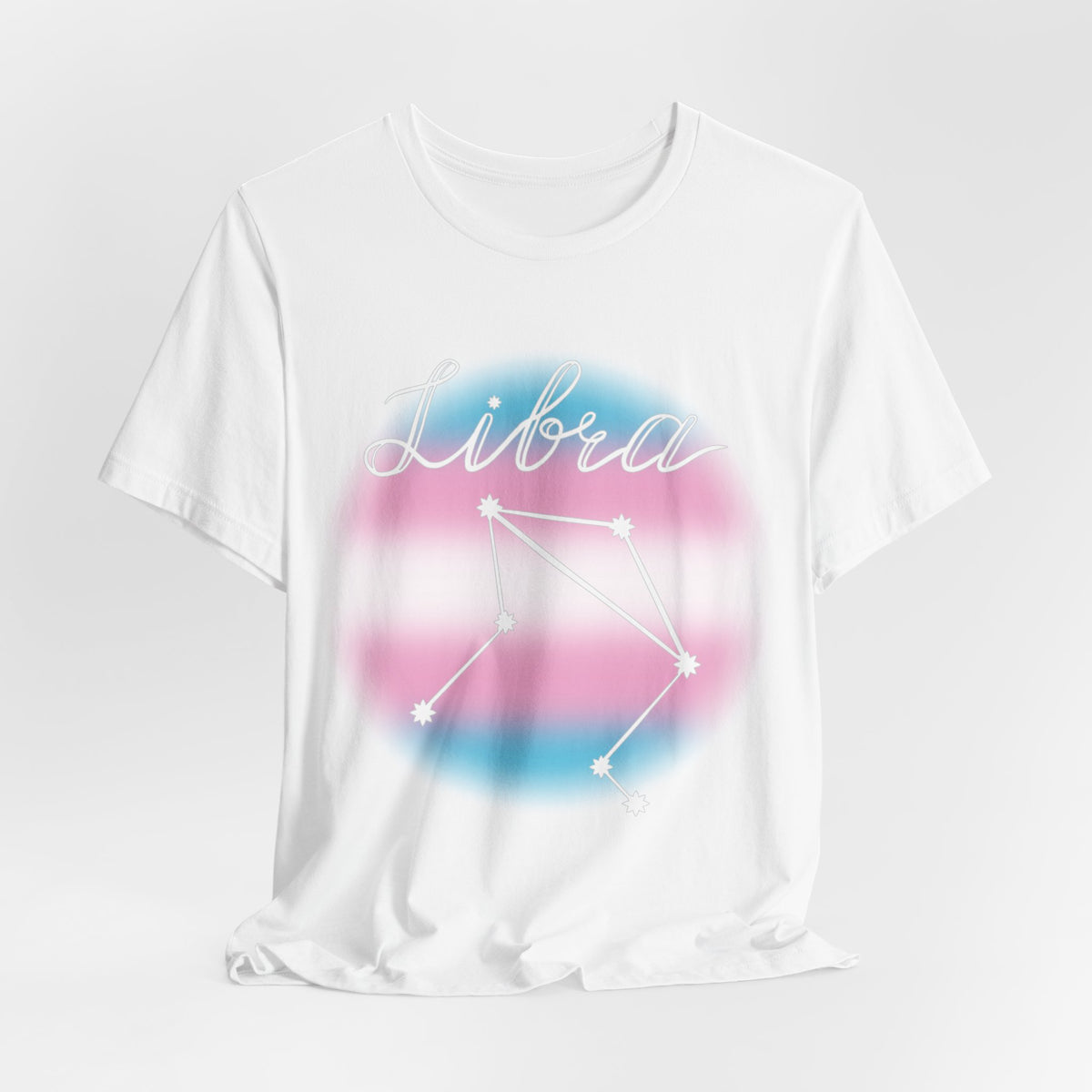 Libra Constellation T-shirt, Astrology, Transgender Pride Flag