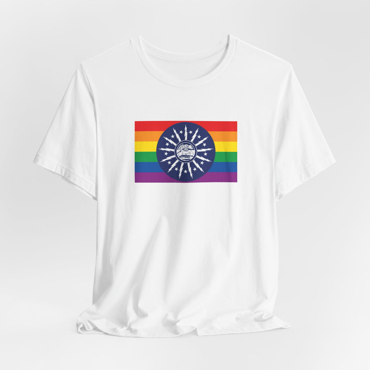 Buffalo, New York Rainbow Pride Flag T-shirt, Several Color Options