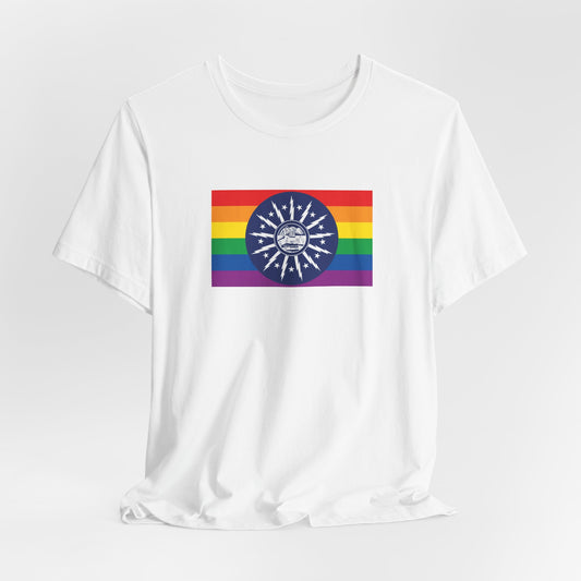 Buffalo, New York Rainbow Pride Flag T-shirt, Several Color Options