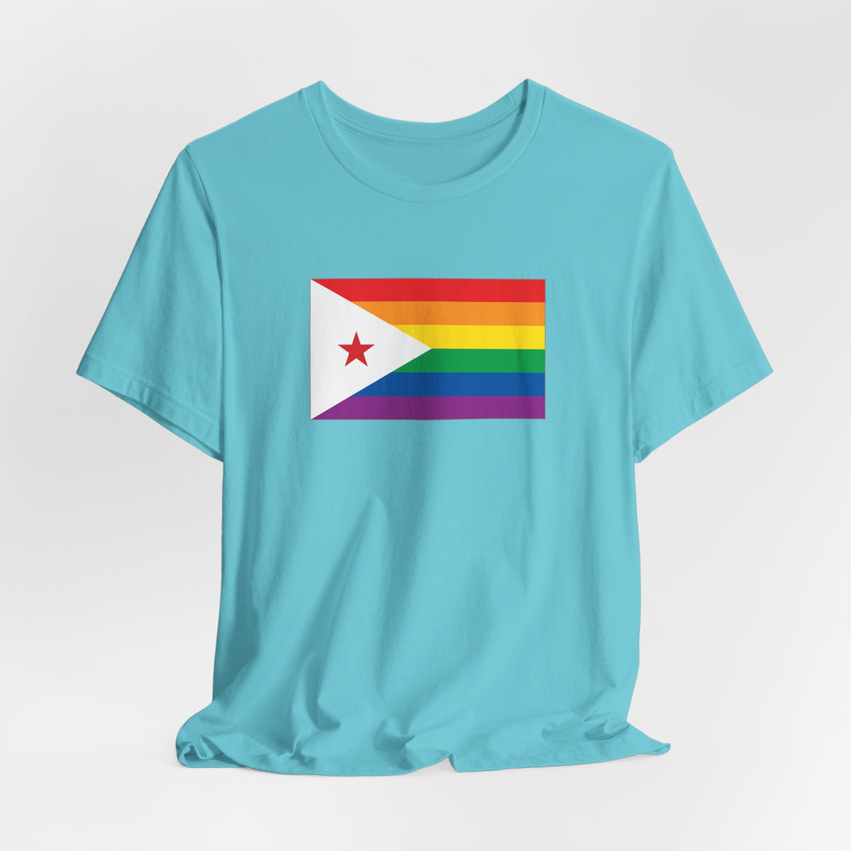 Djibouti Rainbow Pride Flag T-shirt, Several Color Options