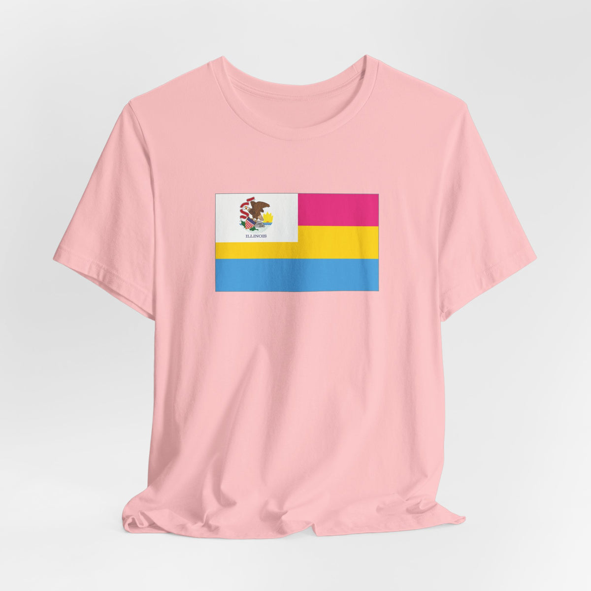 Illinois Pansexual Pride Flag T-shirt, Several Color Options