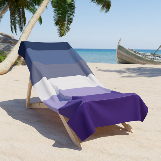 Butch Lesbian Pride Flag Beach Towel - vertical stripe deco
