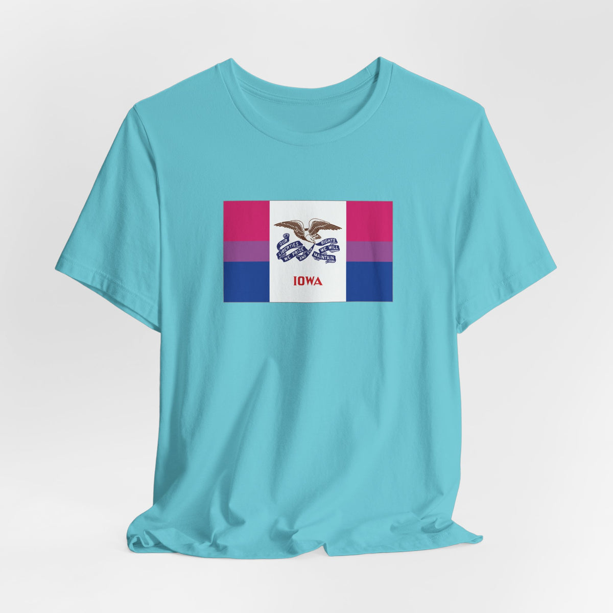 Iowa Bisexual Pride Flag T-shirt, Several Color Options