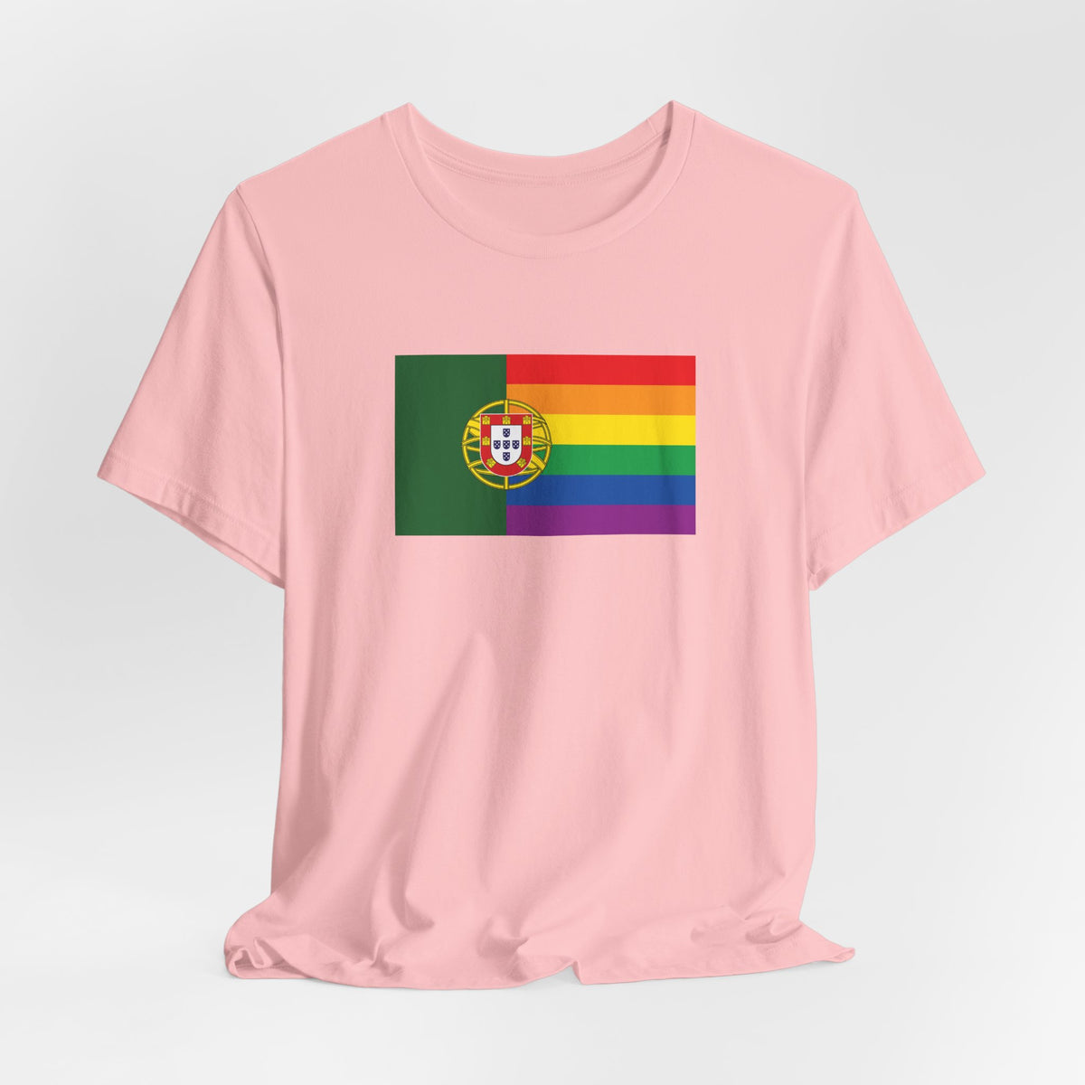 Portugal Rainbow Pride Flag T-shirt, Several Color Options