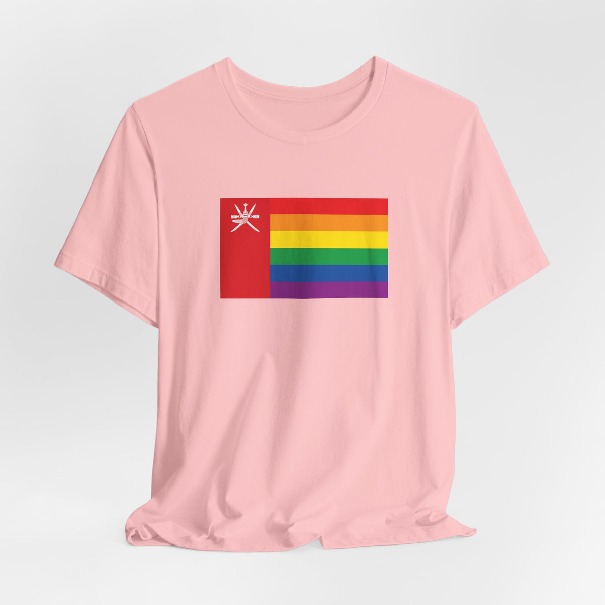 Oman Rainbow Pride Flag T-shirt, Several Color Options
