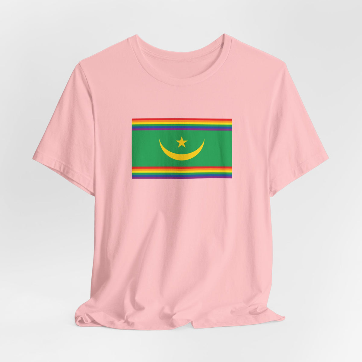 Mauritania Rainbow Pride Flag T-shirt, Several Color Options