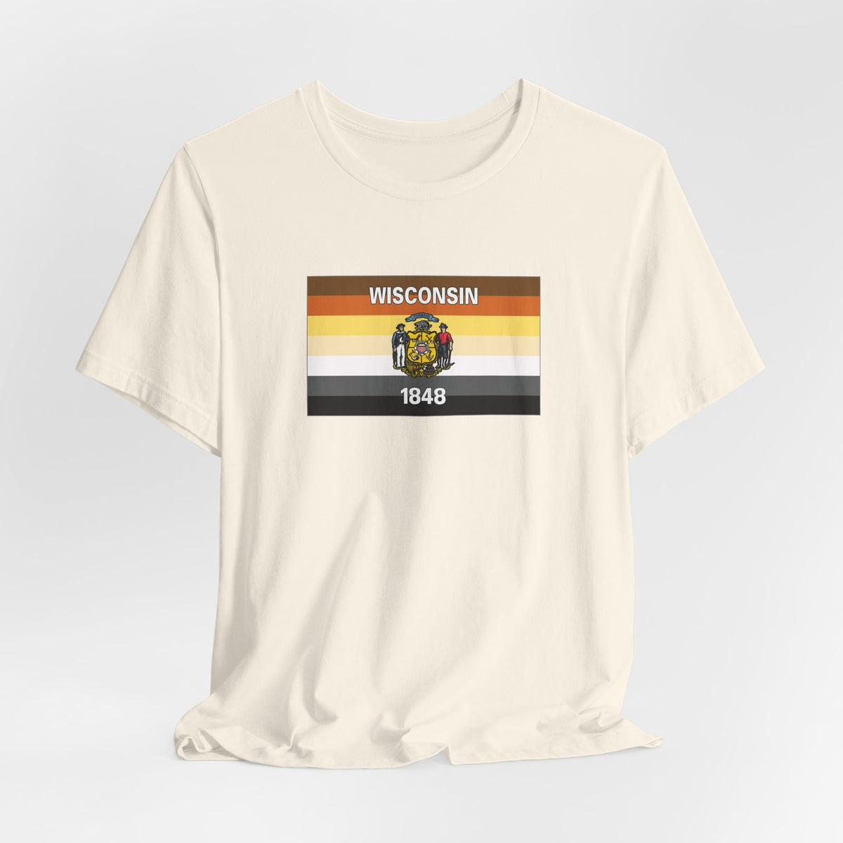 Wisconsin Bear Pride Flag T-shirt, Several Color Options