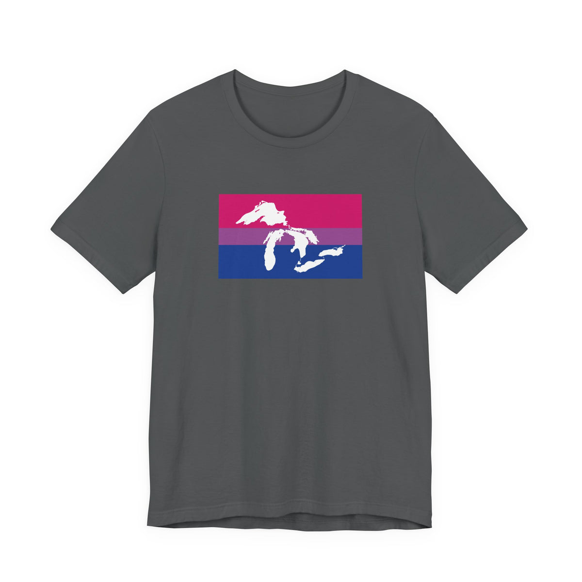 Great Lakes Region Bisexual Pride Flag T-shirt, Several Color Options