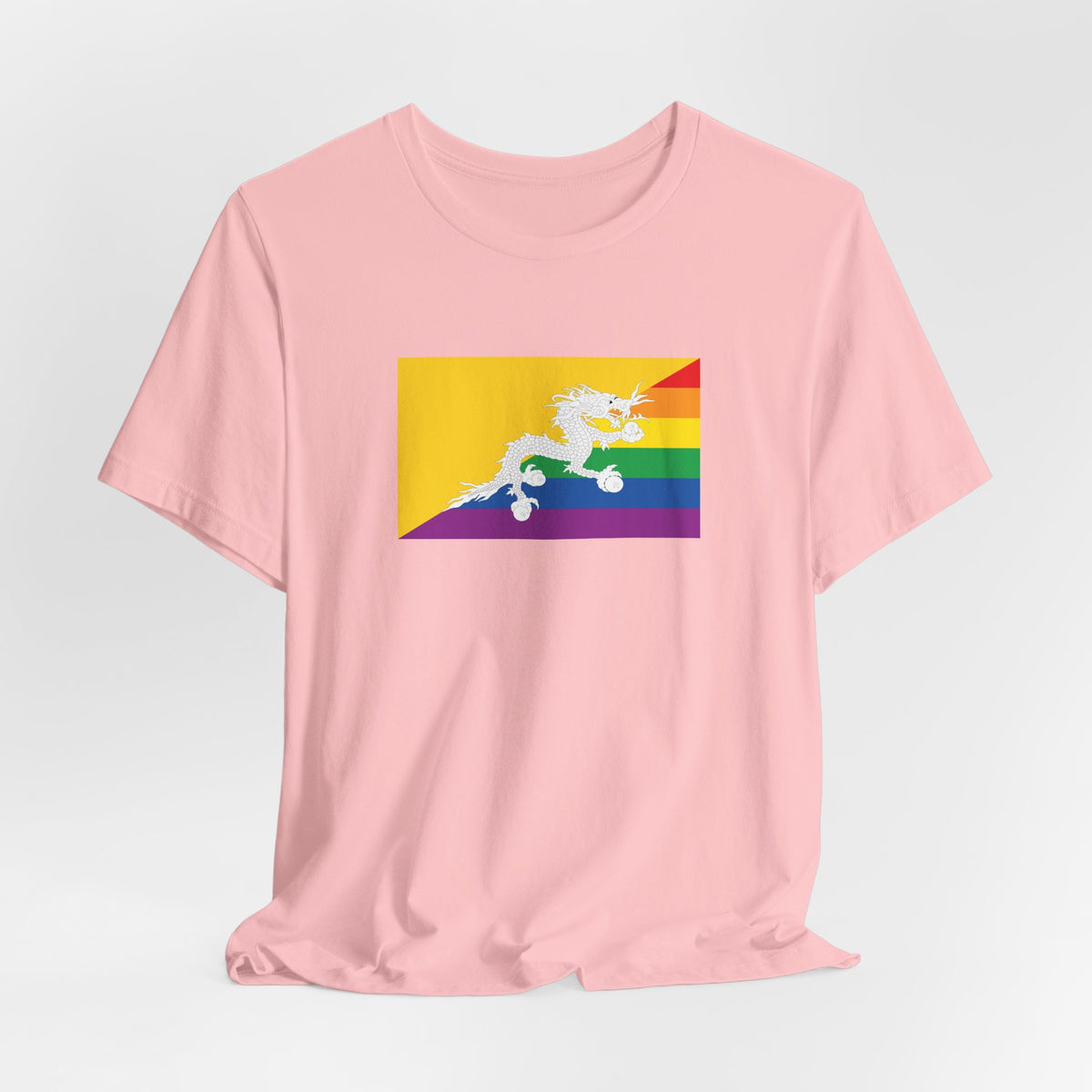 Bhutan Rainbow Pride Flag T-shirt, Several Color Options