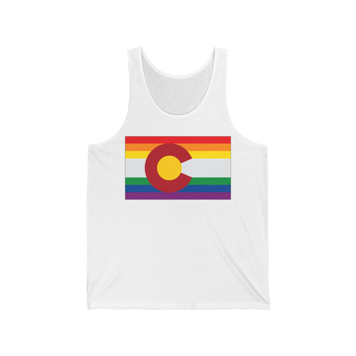 Colorado Rainbow Pride Flag Jersey Tank
