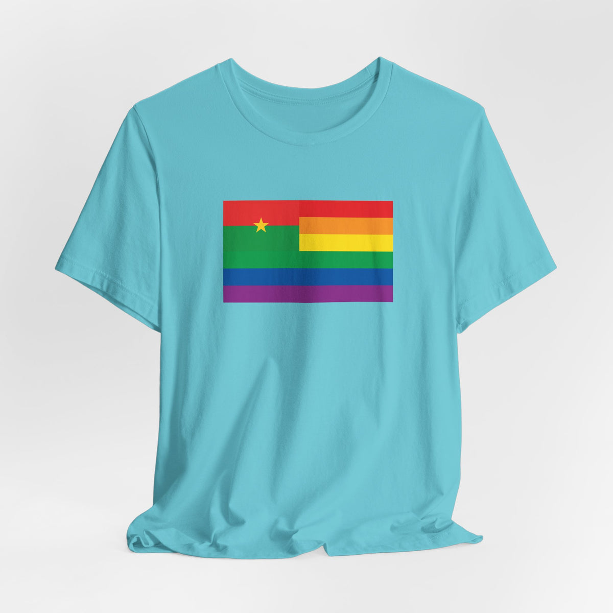 Burkina Faso Rainbow Pride Flag T-shirt, Several Color Options