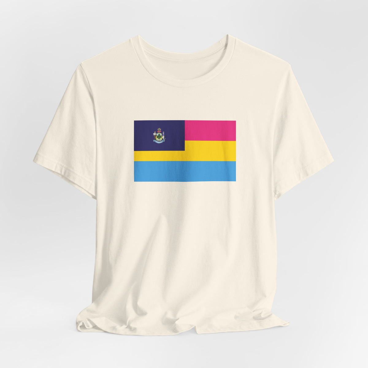 Maine Pansexual Pride Flag T-shirt, Several Color Options