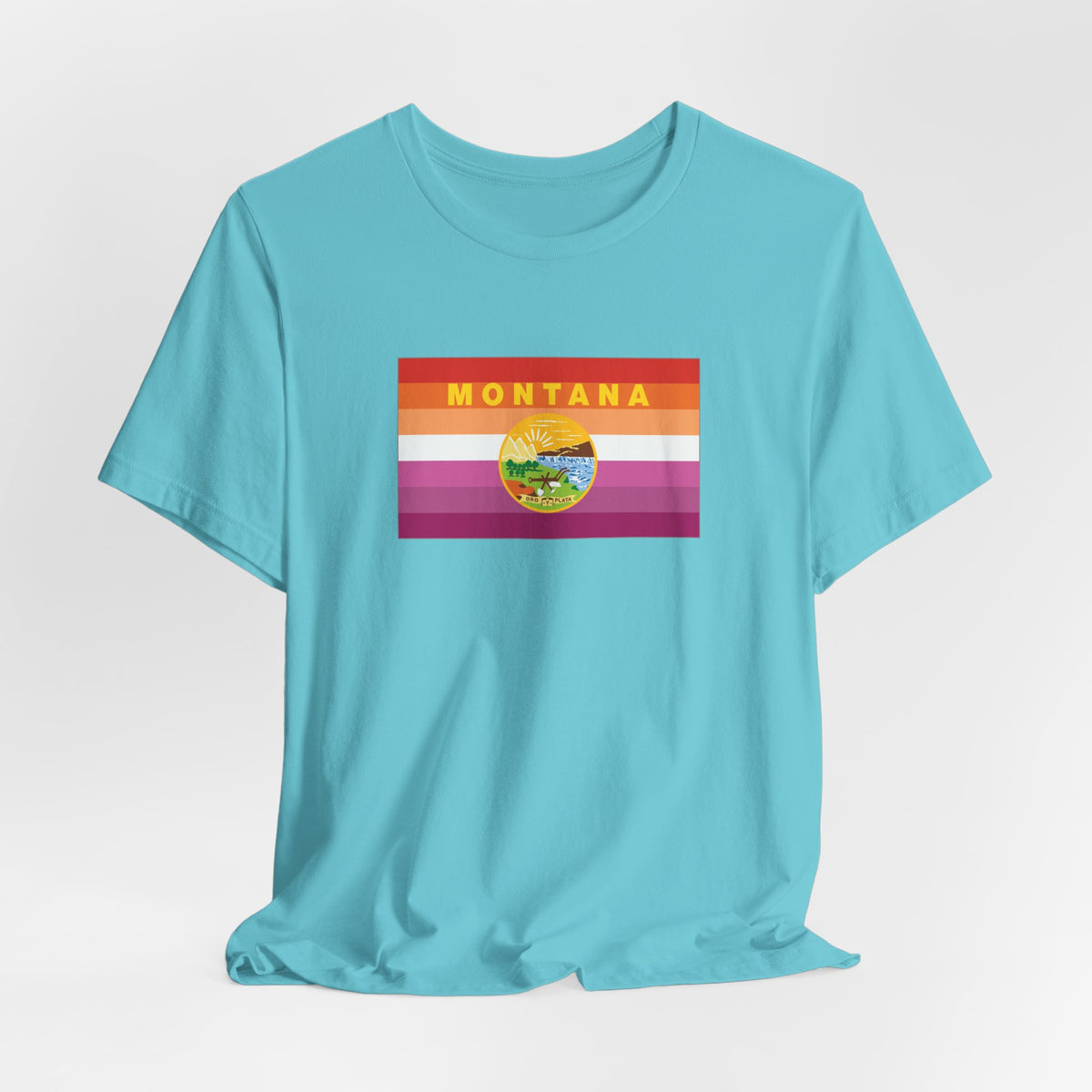 Montana Lesbian Pride Flag T-shirt, Several Color Options