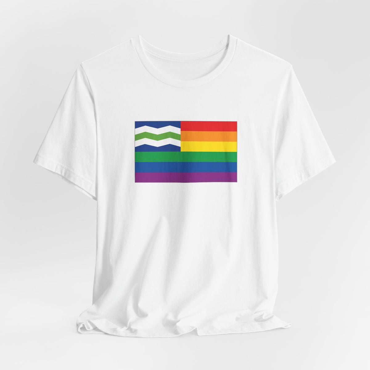 Burlington, Vermont Rainbow Pride Flag T-shirt, Several Color Options
