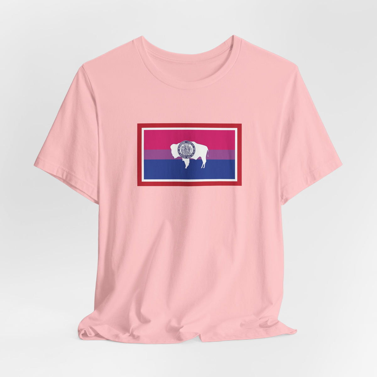 Wyoming Bisexual Pride Flag T-shirt, Several Color Options