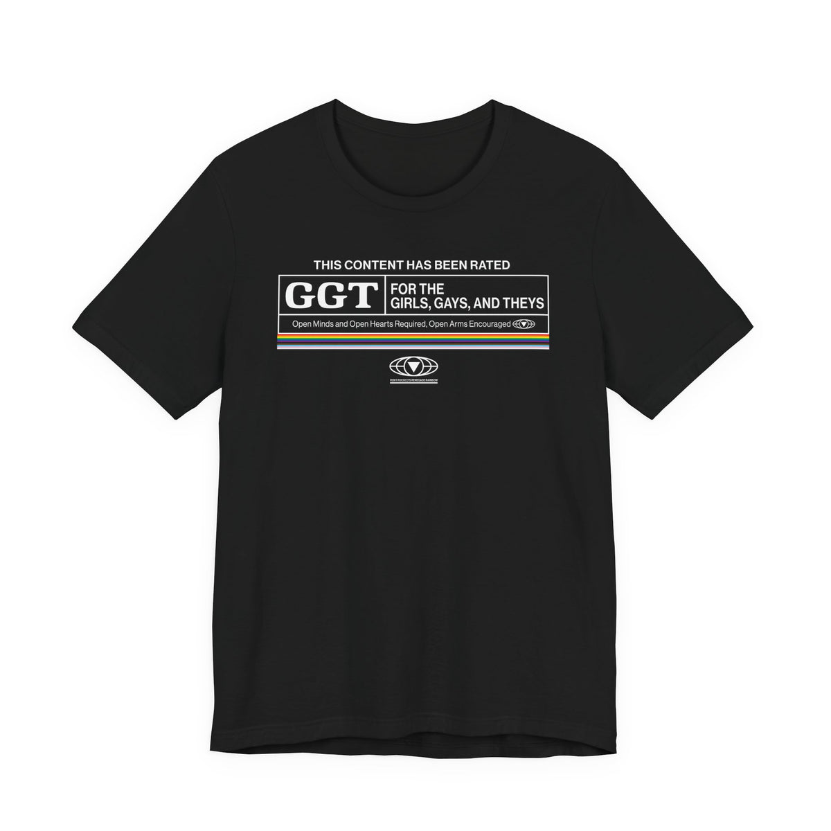 For the Girls, Gays, and Theys T-Shirt — MPAA Ratings Parody Tee
