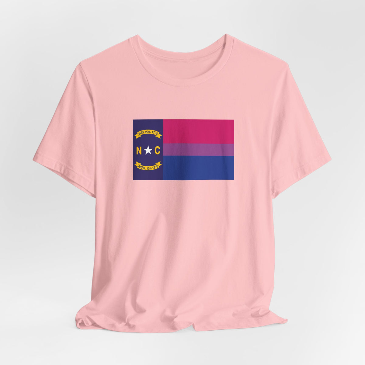 North Carolina Bisexual Pride Flag T-shirt, Several Color Options