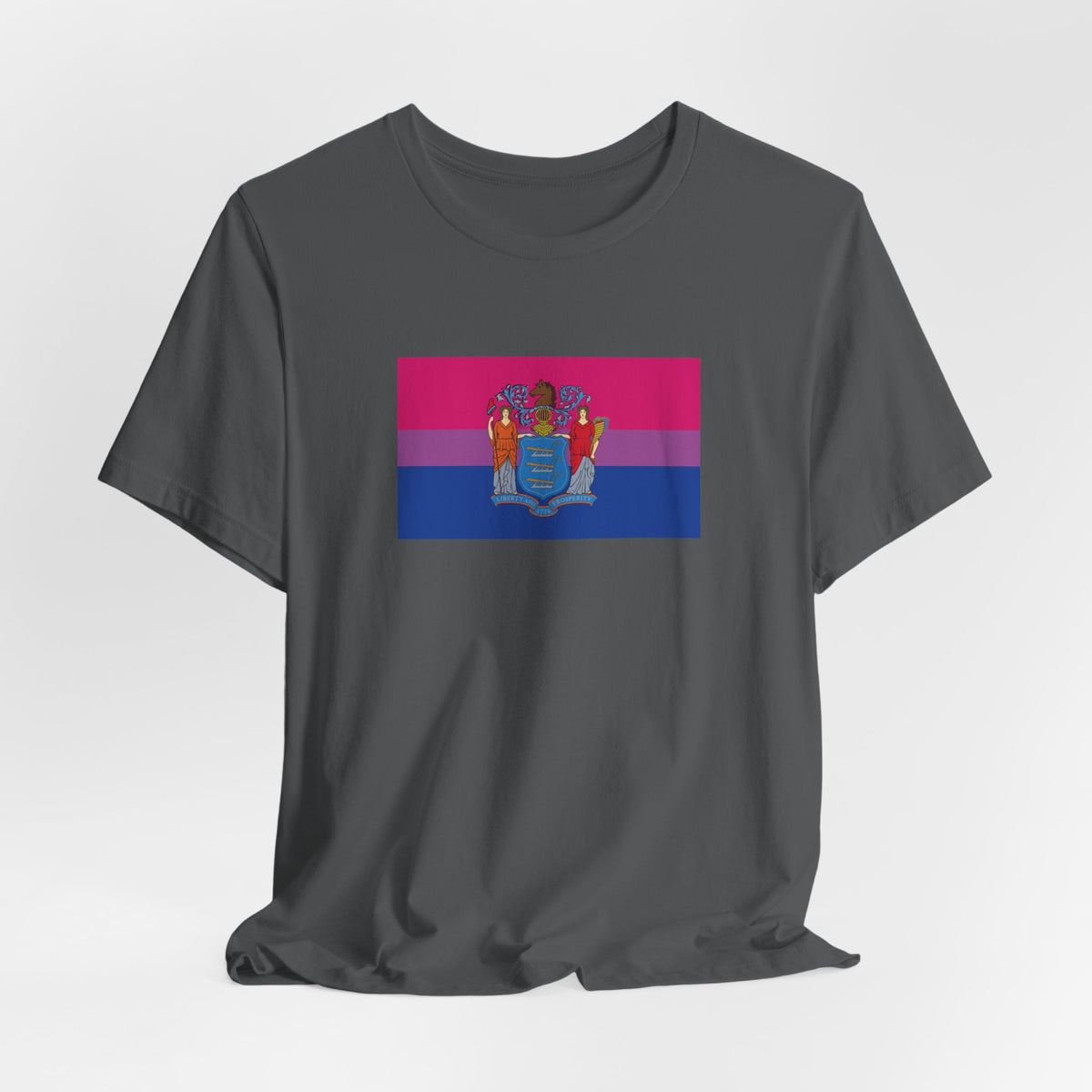 New Jersey Bisexual Pride Flag T-shirt, Several Color Options