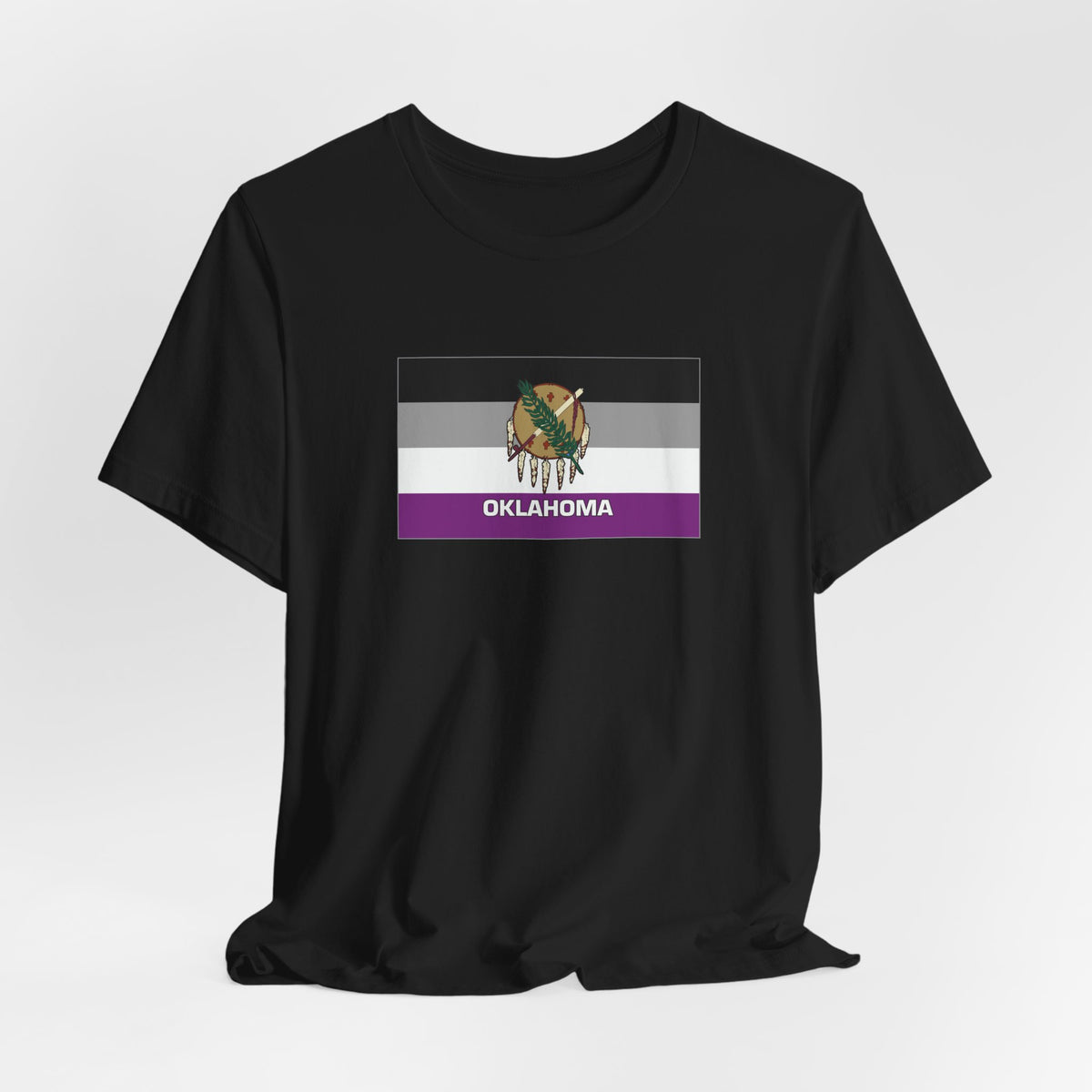 Oklahoma Asexual Pride Flag T-shirt, Several Color Options